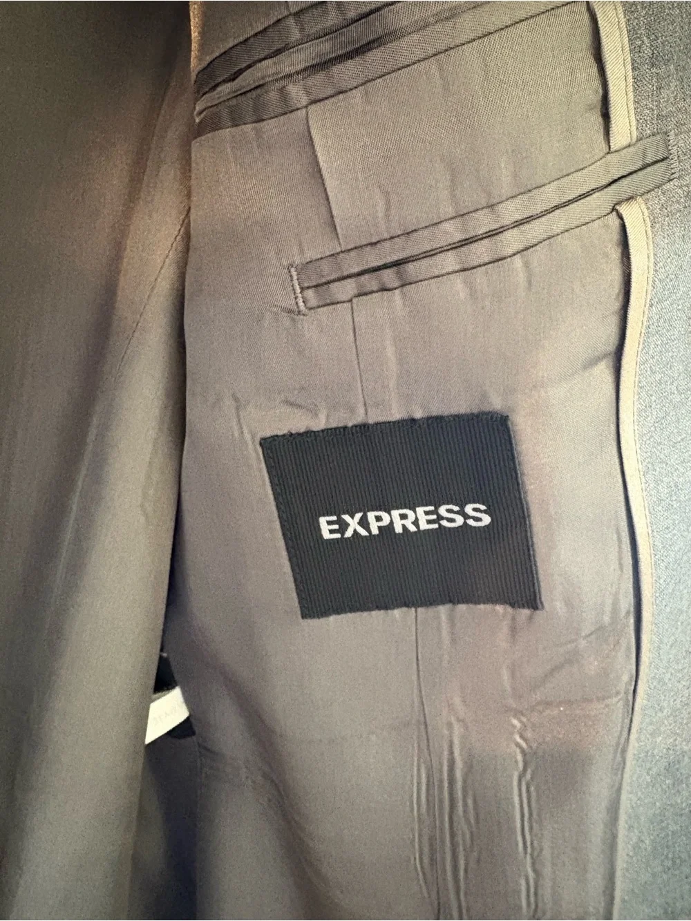 Express Men's Light Gray Two-Button Sport Coat